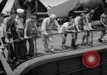 Image of basketball court on aircraft carrier hangar deck Pacific Ocean, 1945, second 40 stock footage video 65675055308