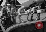 Image of basketball court on aircraft carrier hangar deck Pacific Ocean, 1945, second 43 stock footage video 65675055308