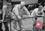 Image of basketball court on aircraft carrier hangar deck Pacific Ocean, 1945, second 47 stock footage video 65675055308