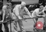 Image of basketball court on aircraft carrier hangar deck Pacific Ocean, 1945, second 49 stock footage video 65675055308