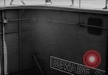 Image of basketball court on aircraft carrier hangar deck Pacific Ocean, 1945, second 59 stock footage video 65675055308