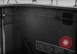 Image of basketball court on aircraft carrier hangar deck Pacific Ocean, 1945, second 61 stock footage video 65675055308