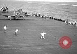 Image of SB2C dive bomber Pacific Ocean, 1944, second 49 stock footage video 65675055310