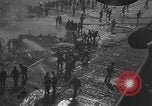 Image of burning TBF Avenger Pacific Ocean, 1945, second 4 stock footage video 65675055312