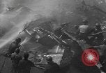 Image of burning TBF Avenger Pacific Ocean, 1945, second 60 stock footage video 65675055312