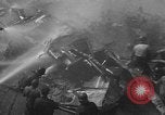 Image of burning TBF Avenger Pacific Ocean, 1945, second 61 stock footage video 65675055312