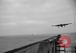 Standbild AJ Savage Flugzeuge landen auf USS Hancock Pazifik, 1954, aus Sekunde 11 historischem Filmmaterial Videoclip 65675055317