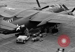 Standbild AJ Savage Flugzeuge landen auf USS Hancock Pazifik, 1954, aus Sekunde 46 historischem Filmmaterial Videoclip 65675055317