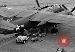 Standbild AJ Savage Flugzeuge landen auf USS Hancock Pazifik, 1954, aus Sekunde 48 historischem Filmmaterial Videoclip 65675055317