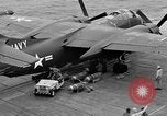 Standbild AJ Savage Flugzeuge landen auf USS Hancock Pazifik, 1954, aus Sekunde 49 historischem Filmmaterial Videoclip 65675055317