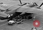 Standbild AJ Savage Flugzeuge landen auf USS Hancock Pazifik, 1954, aus Sekunde 52 historischem Filmmaterial Videoclip 65675055317
