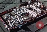 Standbild Blick vom Deck der USS Hancock (CV-19) während seiner Einführung Quincy Massachusetts USA, 1944, aus Sekunde 1 historischem Filmmaterial Videoclip 65675055342