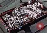 Standbild Blick vom Deck der USS Hancock (CV-19) während seiner Einführung Quincy Massachusetts USA, 1944, aus Sekunde 9 historischem Filmmaterial Videoclip 65675055342