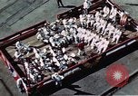 Standbild Blick vom Deck der USS Hancock (CV-19) während seiner Einführung Quincy Massachusetts USA, 1944, aus Sekunde 16 historischem Filmmaterial Videoclip 65675055342