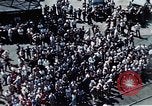 Standbild Blick vom Deck der USS Hancock (CV-19) während seiner Einführung Quincy Massachusetts USA, 1944, aus Sekunde 36 historischem Filmmaterial Videoclip 65675055342