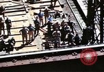 Standbild Blick vom Deck der USS Hancock (CV-19) während seiner Einführung Quincy Massachusetts USA, 1944, aus Sekunde 40 historischem Filmmaterial Videoclip 65675055342