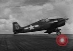 Image of F6F hellcats take off from the USS Hancock Pacific Ocean, 1944, second 8 stock footage video 65675055348