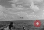 Image of F6F hellcats take off from the USS Hancock Pacific Ocean, 1944, second 12 stock footage video 65675055348