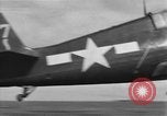 Image of F6F hellcats take off from the USS Hancock Pacific Ocean, 1944, second 22 stock footage video 65675055348