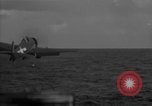 Image of F6F hellcats take off from the USS Hancock Pacific Ocean, 1944, second 48 stock footage video 65675055348