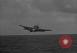 Image of F6F hellcats take off from the USS Hancock Pacific Ocean, 1944, second 51 stock footage video 65675055348