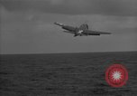 Image of F6F hellcats take off from the USS Hancock Pacific Ocean, 1944, second 62 stock footage video 65675055348