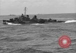 Image of Navy F6F aircraft take off from USS Hancock Pacific Ocean, 1944, second 15 stock footage video 65675055349