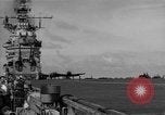 Image of Navy F6F aircraft take off from USS Hancock Pacific Ocean, 1944, second 43 stock footage video 65675055349