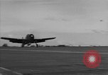 Image of Navy F6F aircraft take off from USS Hancock Pacific Ocean, 1944, second 53 stock footage video 65675055349