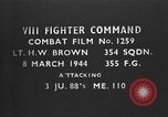 Image of German fighter plane European Theater, 1944, second 1 stock footage video 65675055391