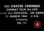 Image of Heinkel 111 fighter aircraft European Theater, 1944, second 8 stock footage video 65675055403