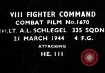Image of Heinkel 111 fighter aircraft European Theater, 1944, second 9 stock footage video 65675055403