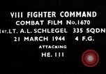 Image of Heinkel 111 fighter aircraft European Theater, 1944, second 10 stock footage video 65675055403