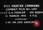 Image of Focke Wulf 190 fighter aircraft European Theater, 1944, second 3 stock footage video 65675055404