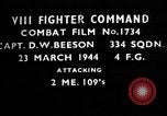 Image of Messerschmitt 109 European Theater, 1944, second 1 stock footage video 65675055410