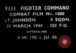 Image of German fighter aircraft European Theater, 1944, second 1 stock footage video 65675055424