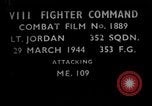 Image of Messerschmitt 109 European Theater, 1944, second 1 stock footage video 65675055425