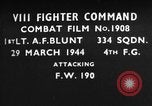 Image of Focke Wulf 190 European Theater, 1944, second 1 stock footage video 65675055426