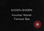 Image destinations touristiques Baden-Baden Allemagne, 1937, de la seconde 3 séquences d'archives historiques vidéo 65675055458