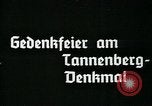 Image of Paul Von Hindenburg celebrated at Tannenberg memorial East Prussia, 1933, second 4 stock footage video 65675055499