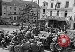Image of American soldiers at French cafe Le Mans France, 1944, second 4 stock footage video 65675055594