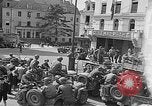 Image of American soldiers at French cafe Le Mans France, 1944, second 7 stock footage video 65675055594