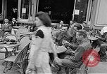 Image of American soldiers at French cafe Le Mans France, 1944, second 19 stock footage video 65675055594