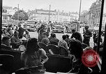Image of American soldiers at French cafe Le Mans France, 1944, second 26 stock footage video 65675055594