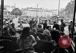 Image of American soldiers at French cafe Le Mans France, 1944, second 28 stock footage video 65675055594