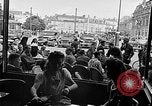 Image of American soldiers at French cafe Le Mans France, 1944, second 29 stock footage video 65675055594