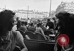 Image of American soldiers at French cafe Le Mans France, 1944, second 33 stock footage video 65675055594