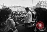 Image of American soldiers at French cafe Le Mans France, 1944, second 34 stock footage video 65675055594