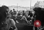 Image of American soldiers at French cafe Le Mans France, 1944, second 37 stock footage video 65675055594