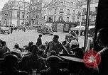 Image of American soldiers at French cafe Le Mans France, 1944, second 40 stock footage video 65675055594